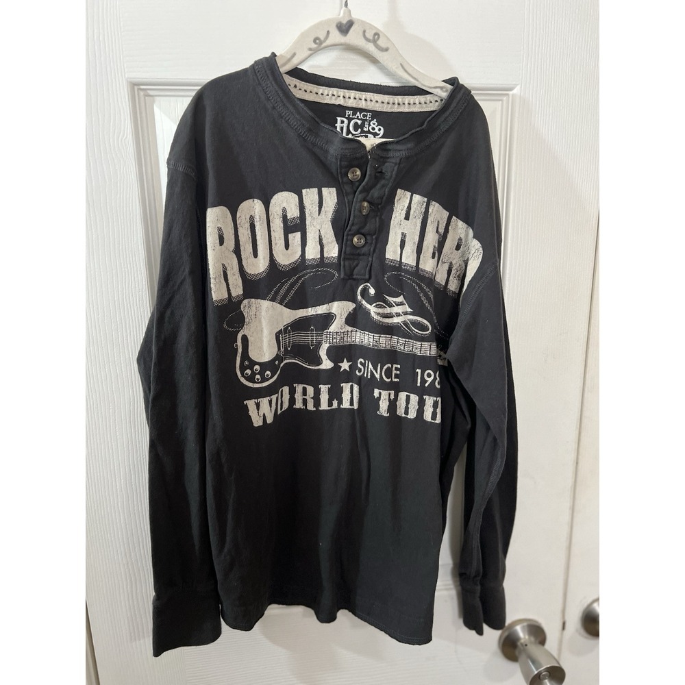 The Children's Place Boys Gray Long Sleeved Shirt Size XL 14